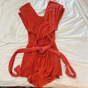 Free People Orange Romper